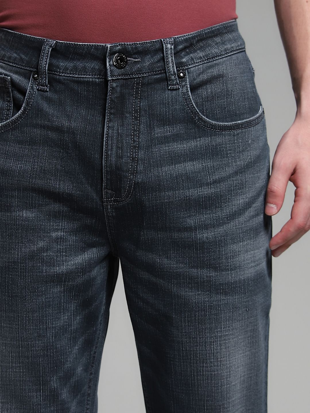 Dark Grey High Rise Cliff Bootcut Jeans