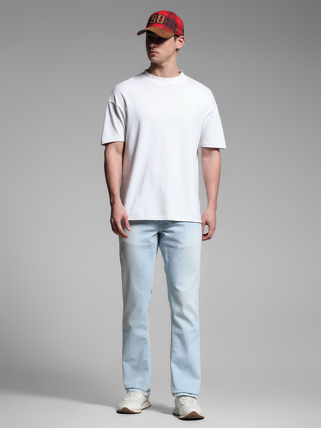 Light Blue Cotton Clark Regular Fit Jeans