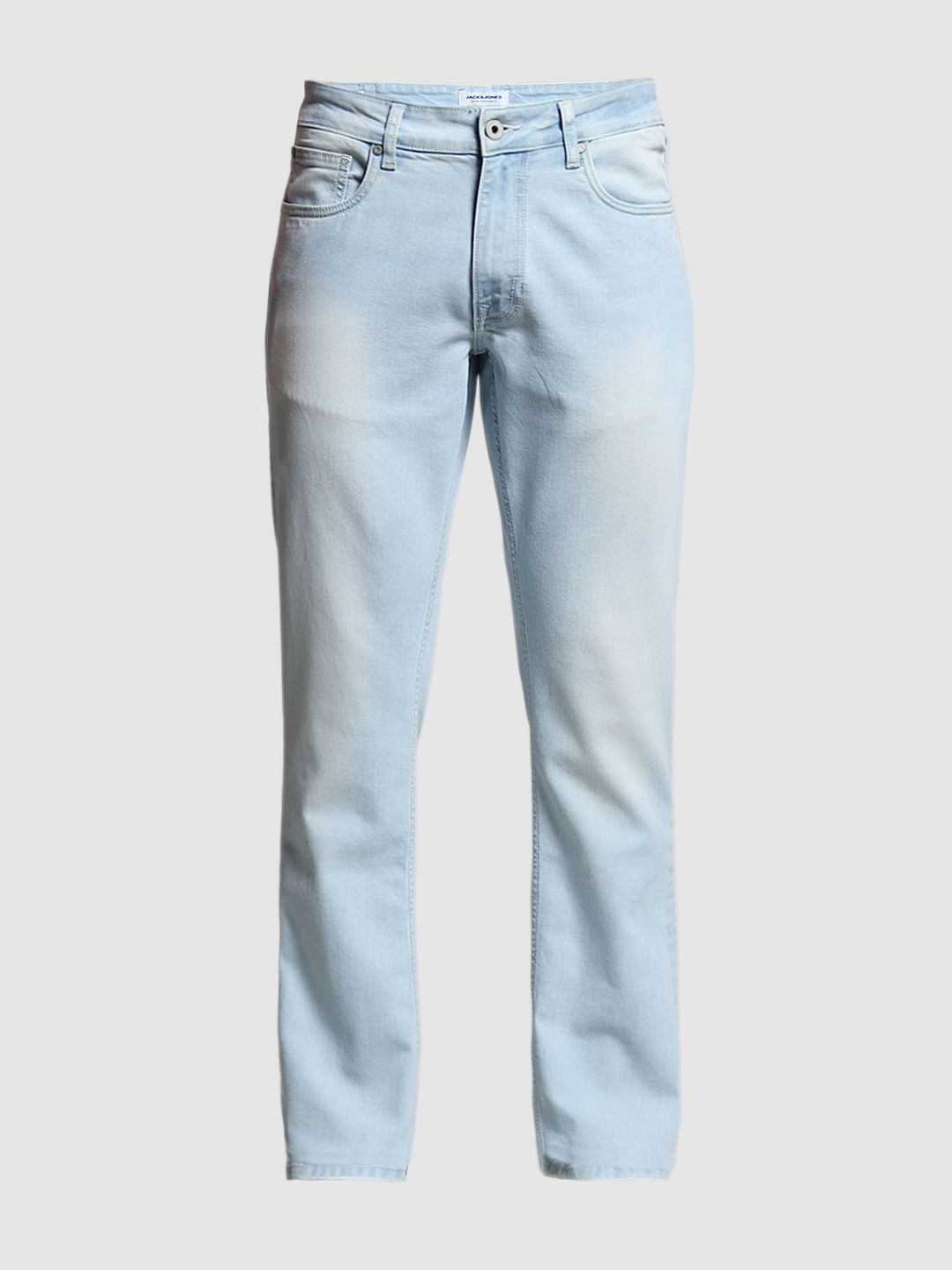 Light Blue Cotton Clark Regular Fit Jeans