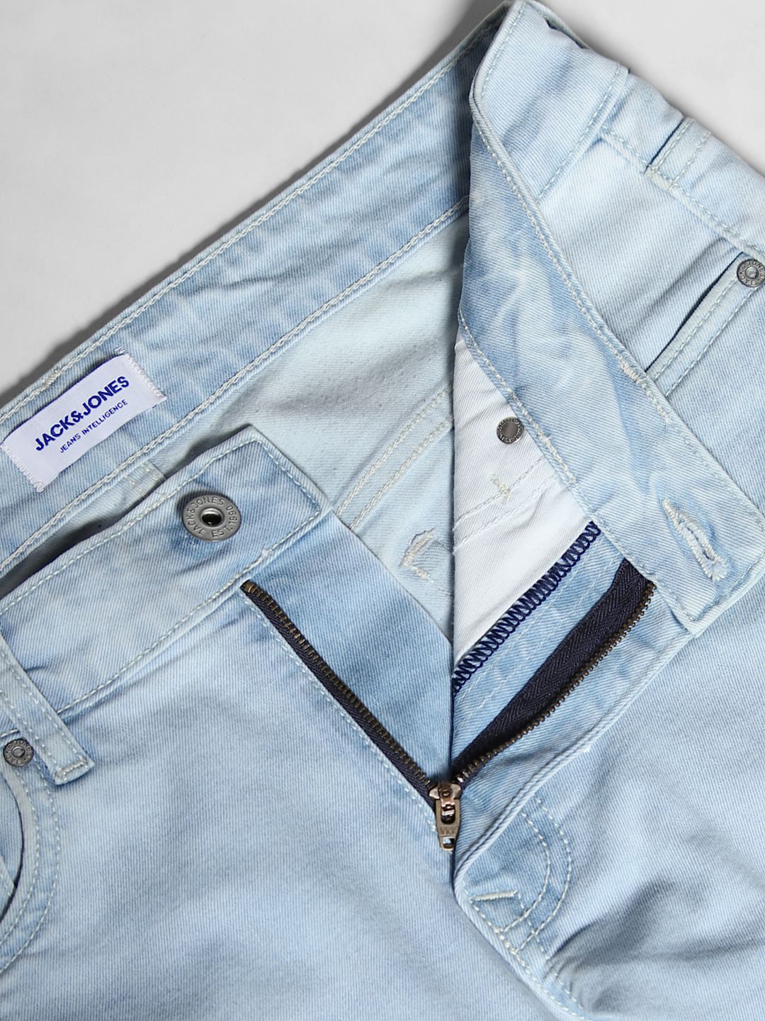 Light Blue Cotton Glenn Slim Fit Jeans