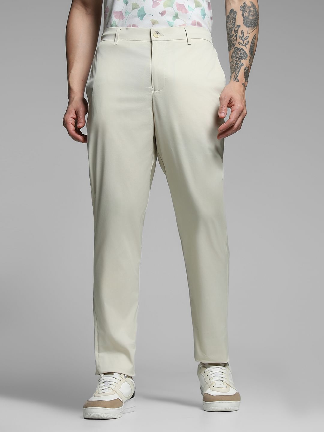 Light Green Mid Rise Pants