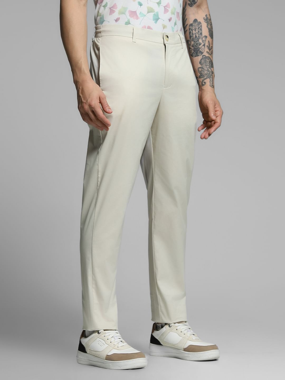 Light Green Mid Rise Pants