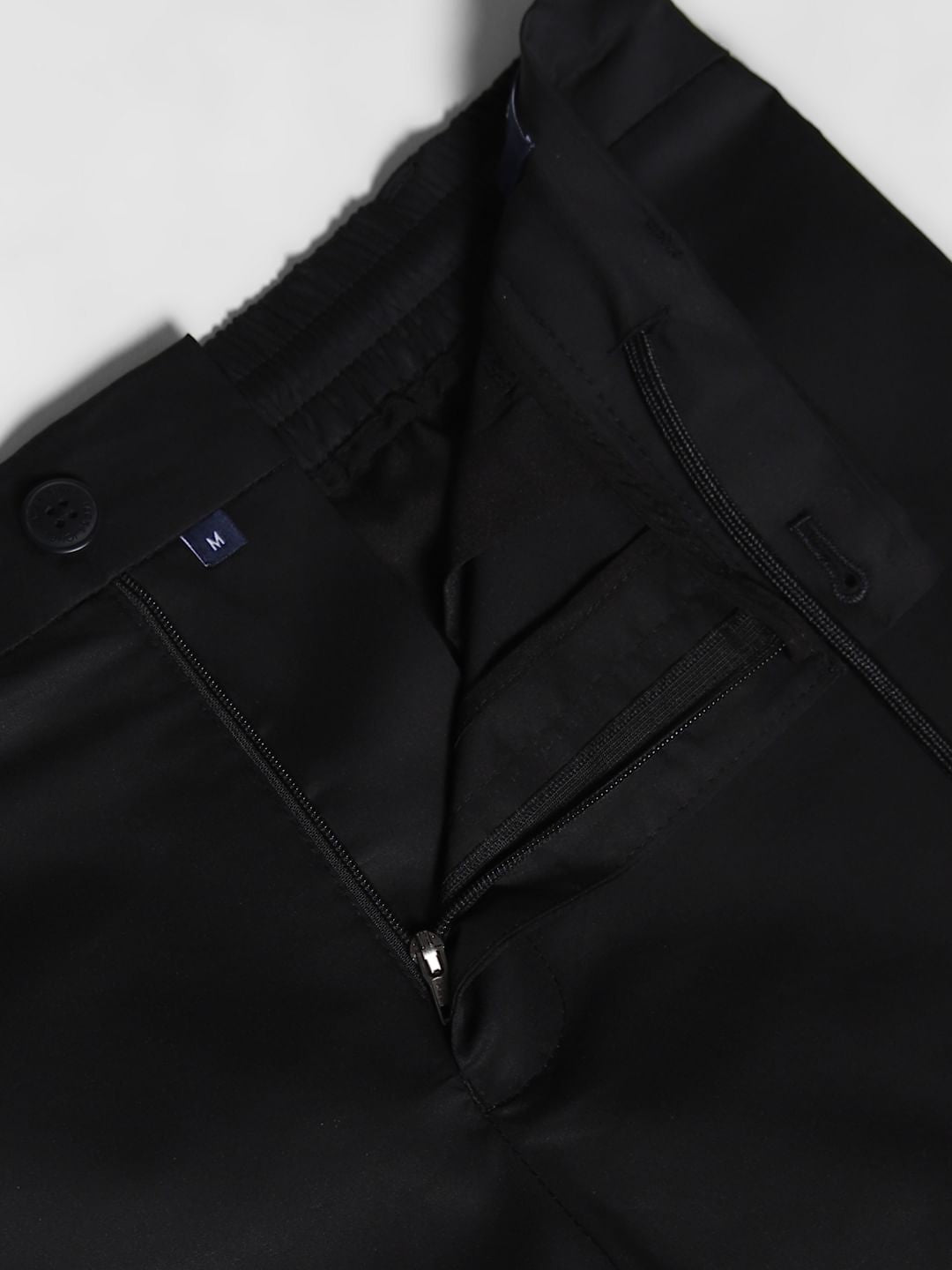 Black Mid Rise Slim Fit Pants
