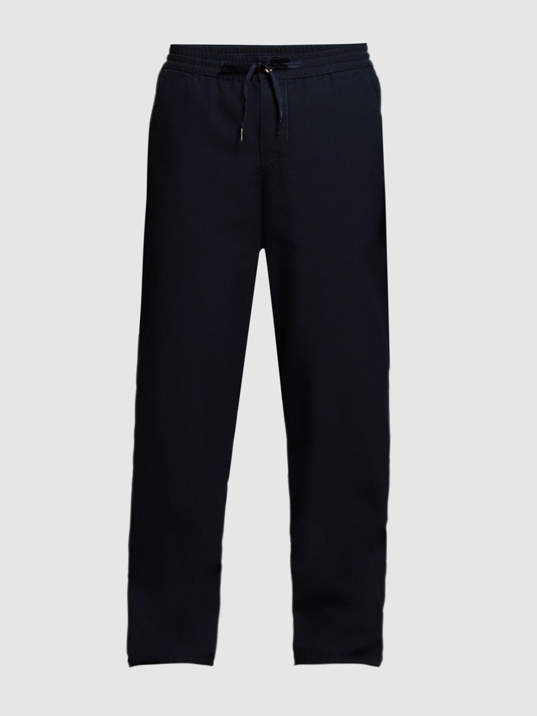 Navy Blue Mid Rise Slim Fit Pants