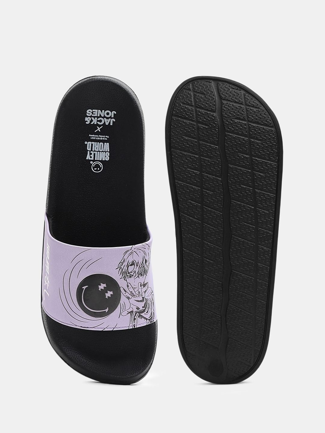 SMILEY Black Pool Sliders