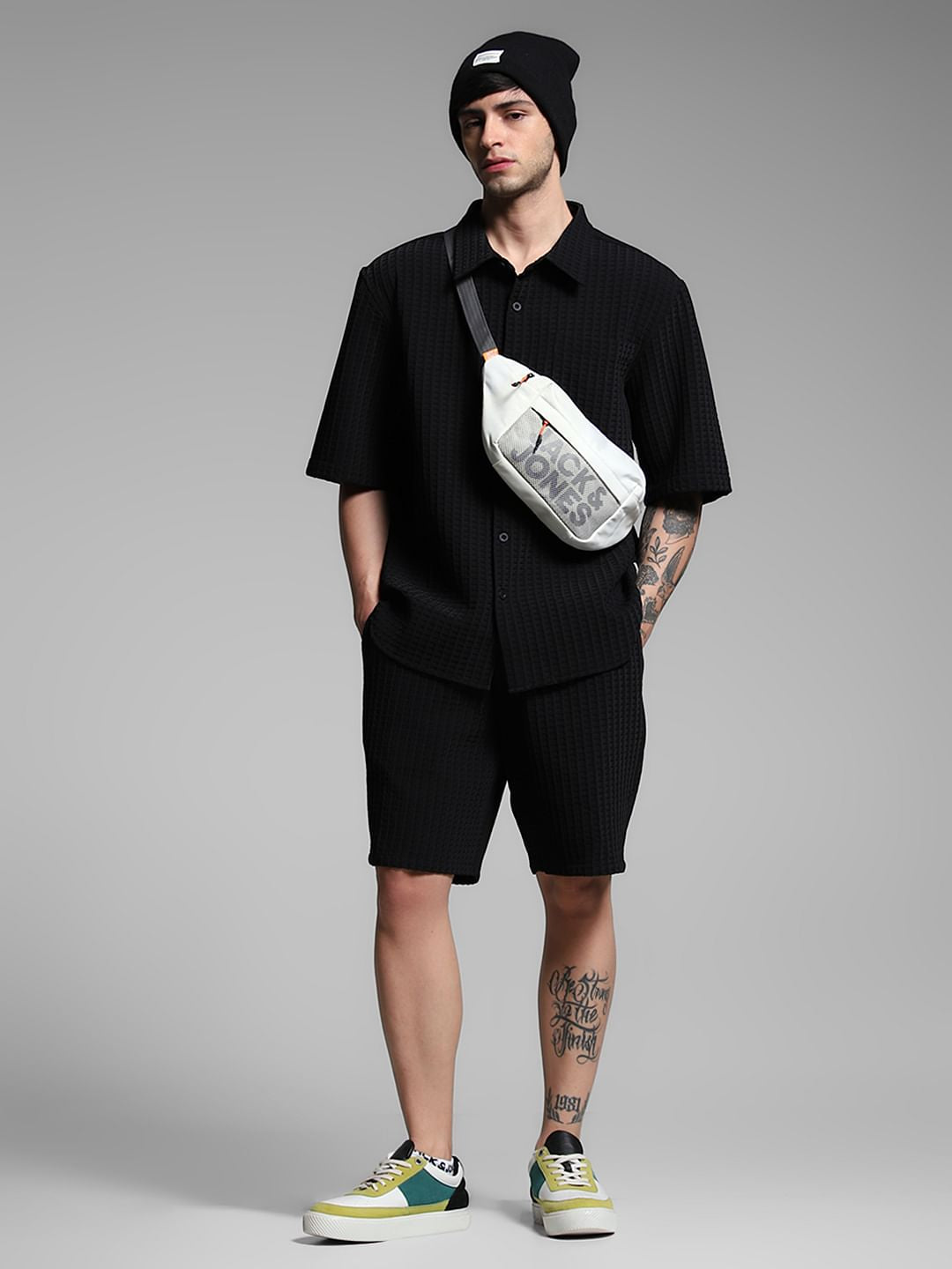 Black Co-ord Set Shorts