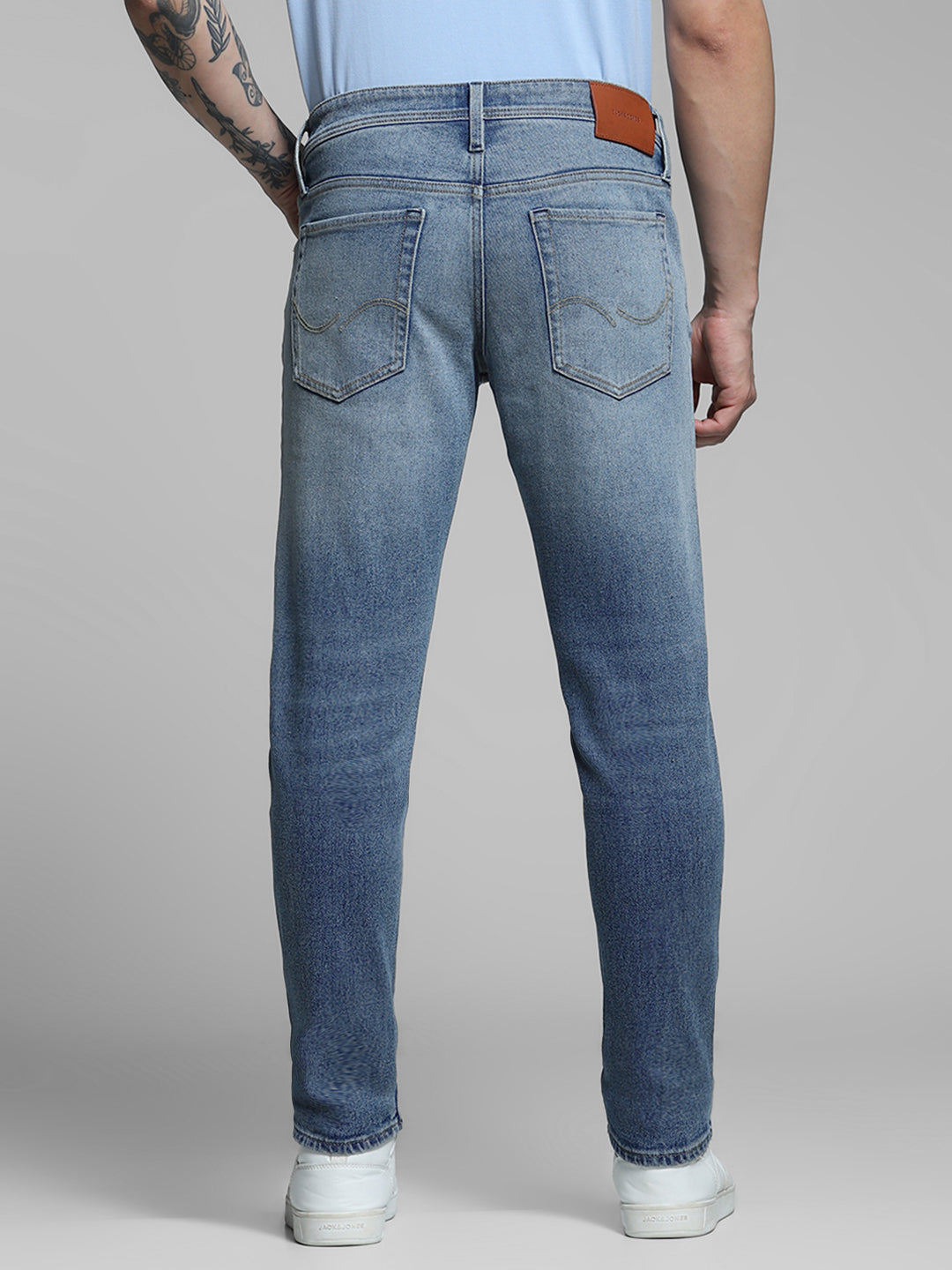 JACK&JONES Blue Brak Slim Fit Cropped Jeans
