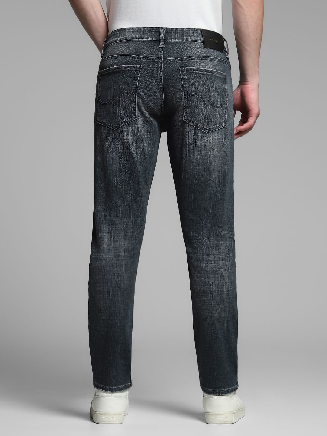 Dark Grey Brak Slim Fit Cropped Jeans