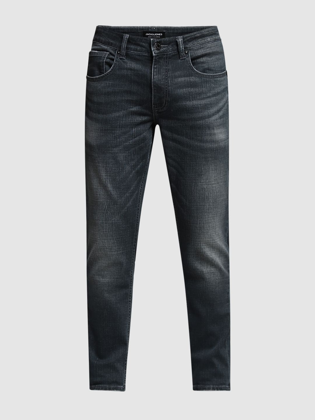 Dark Grey Brak Slim Fit Cropped Jeans