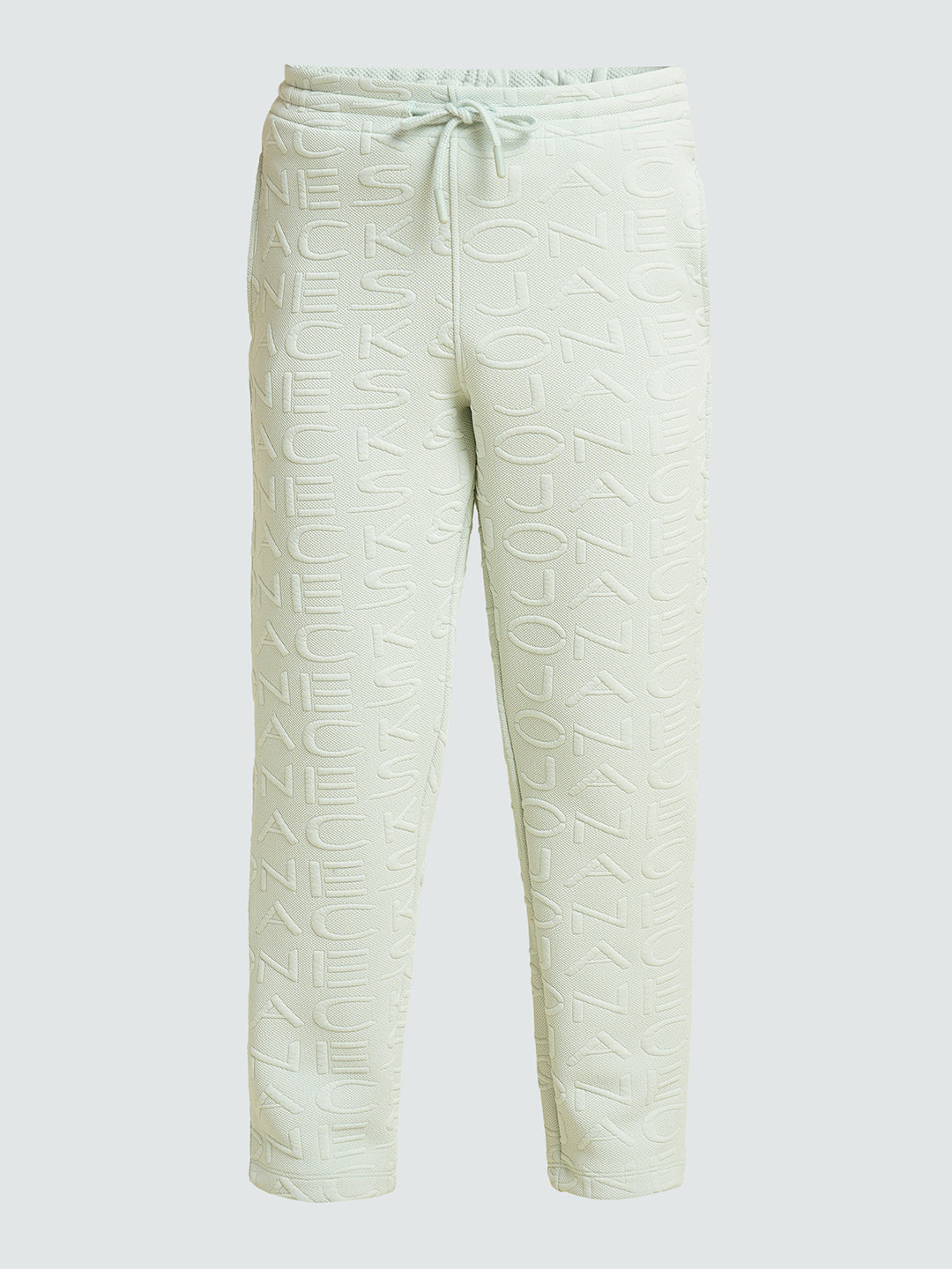JACK&JONES JUNIOR Boys Aqua Jacquard Logo Co-ord Set Joggers
