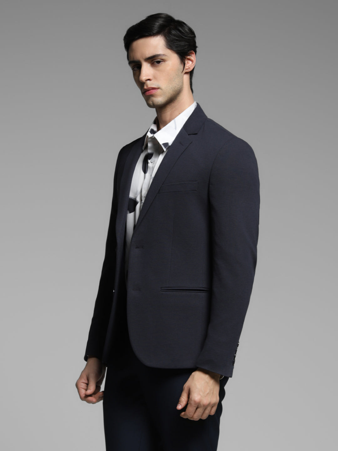 Navy Blue Tailored Slim Fit Blazer