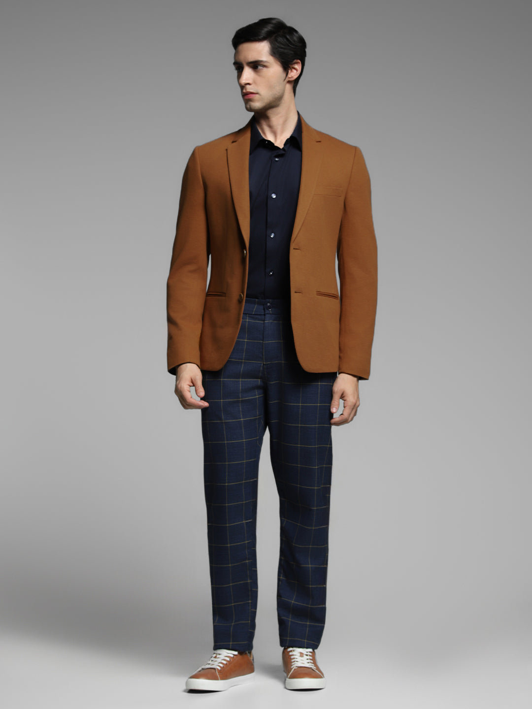 Dark Brown Tailored Slim Fit Blazer