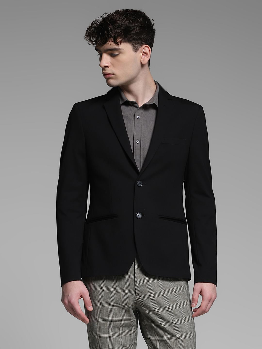 Black Stretch Formal Blazer