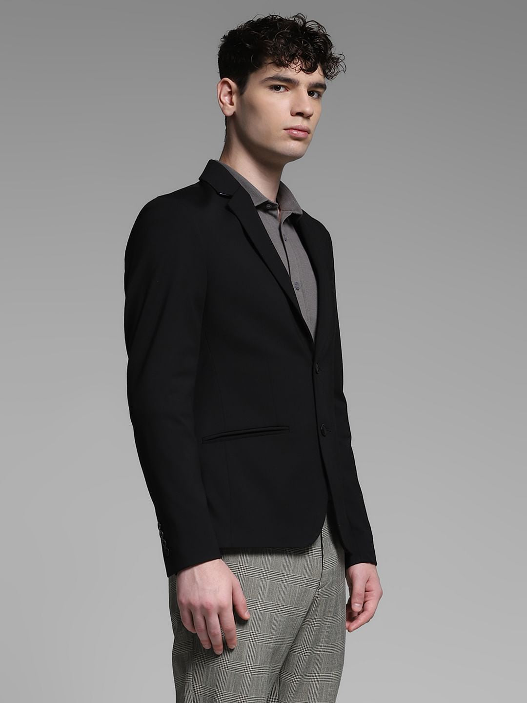 Black Stretch Formal Blazer