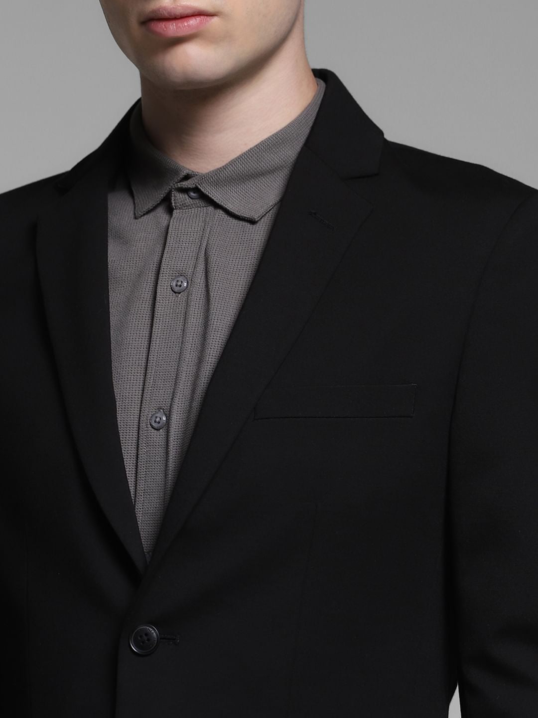 Black Stretch Formal Blazer