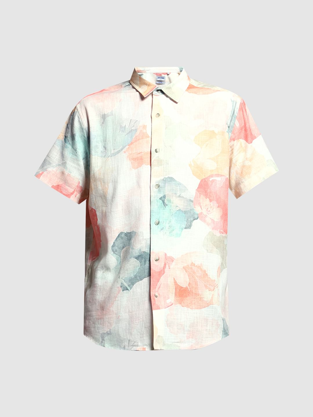 Coral Printed Cotton Shirt