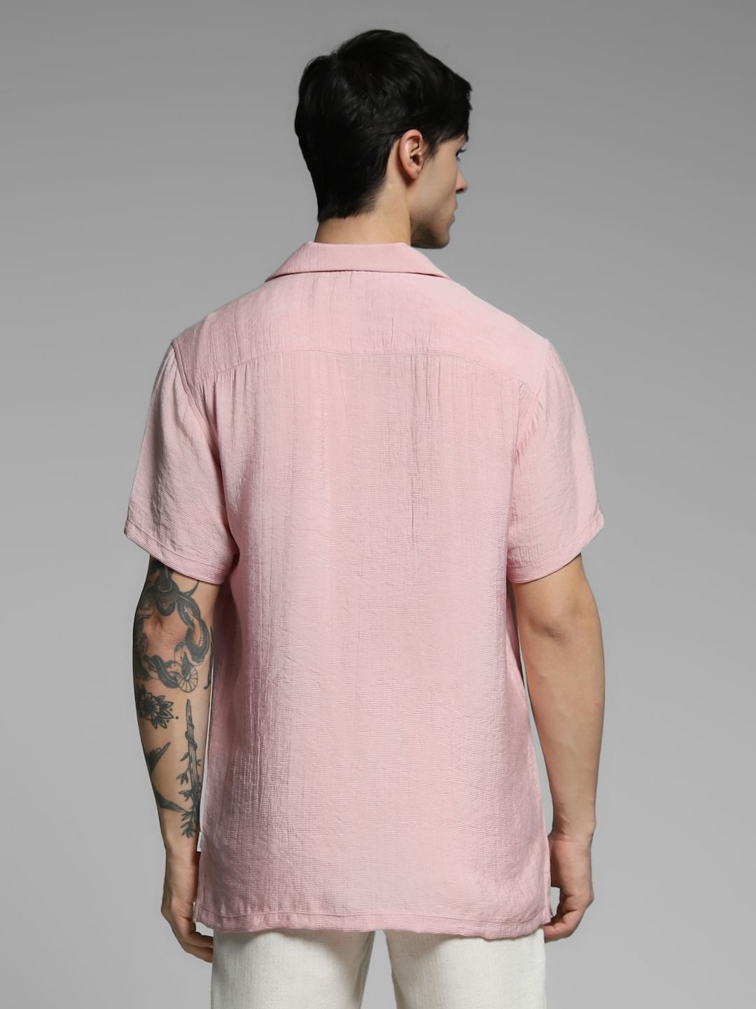 Pink Rayon Comfort Fit Shirt