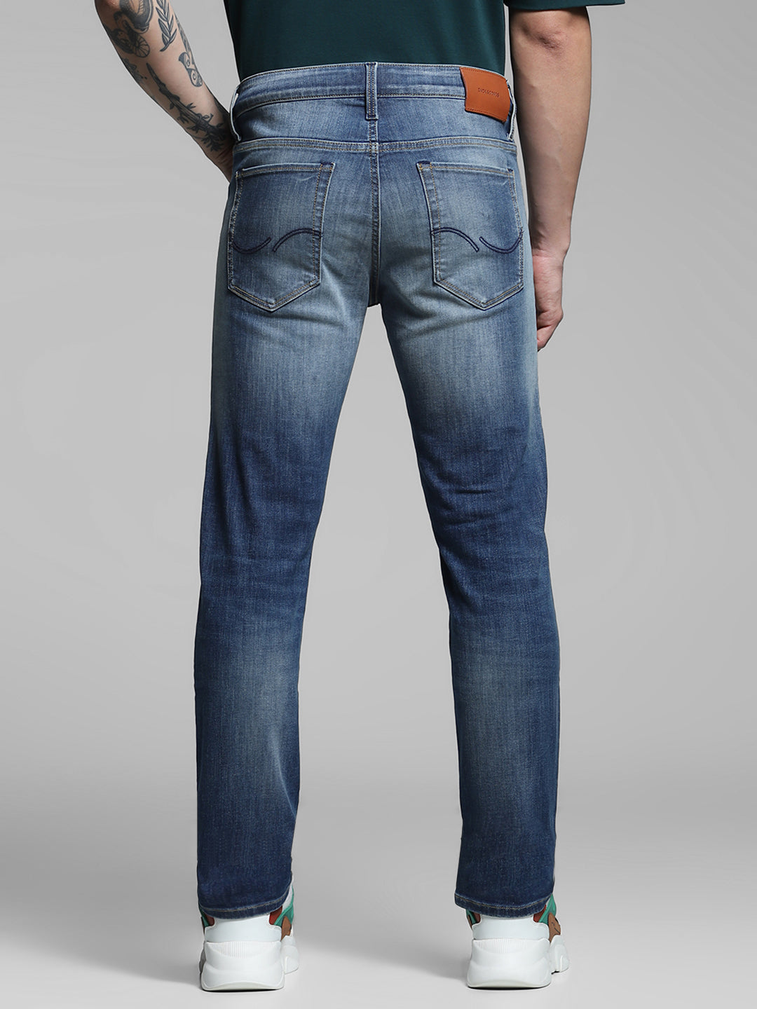 JACK&JONES Blue Low Rise Glenn Slim Fit Jeans