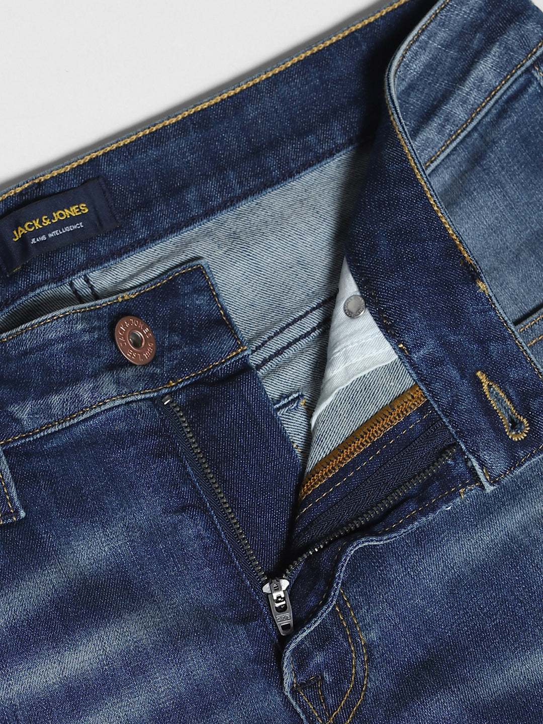 JACK&JONES Blue Low Rise Glenn Slim Fit Jeans