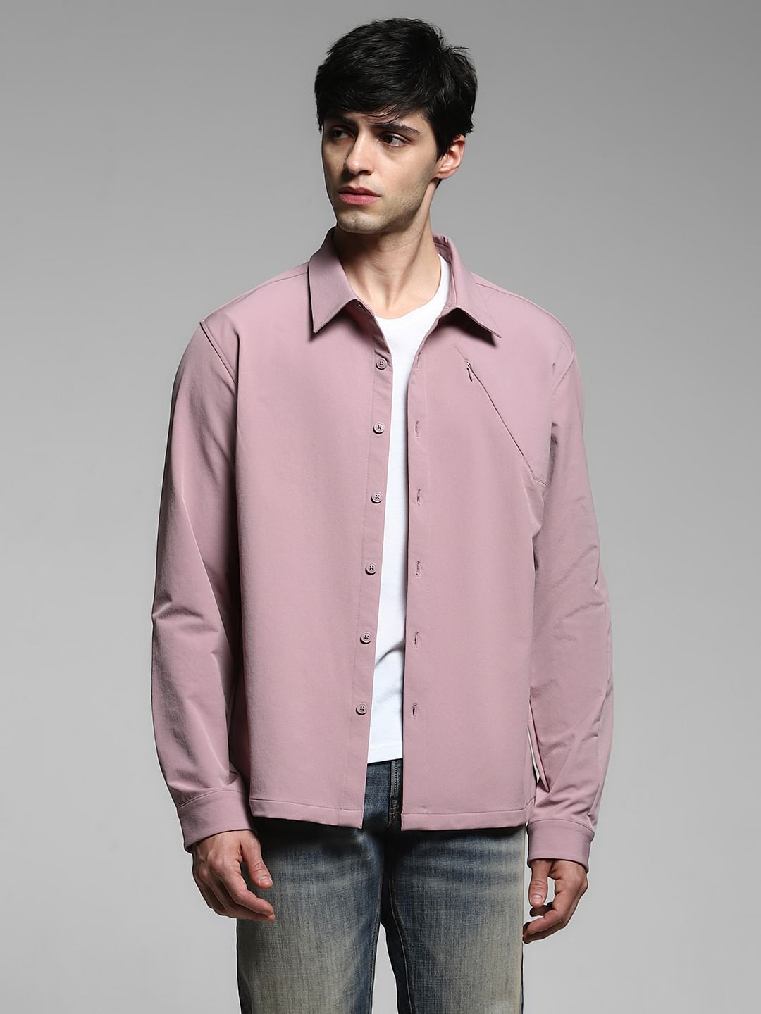 Lilac Full Sleeves Overshirt