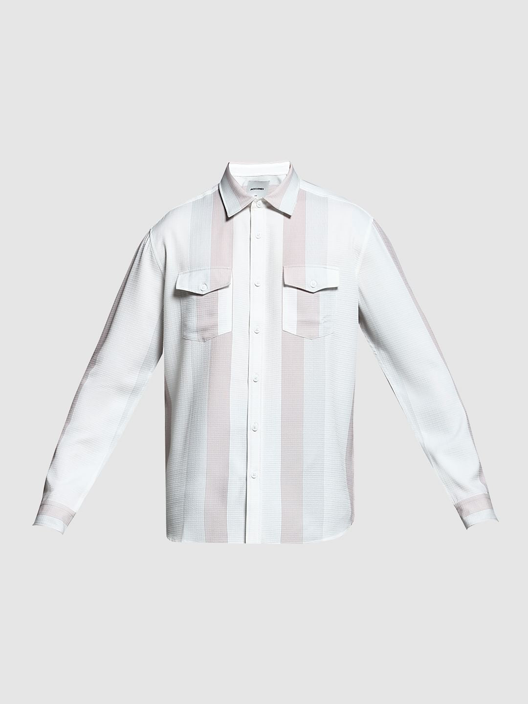 White Striped Regular Fit Shirt
