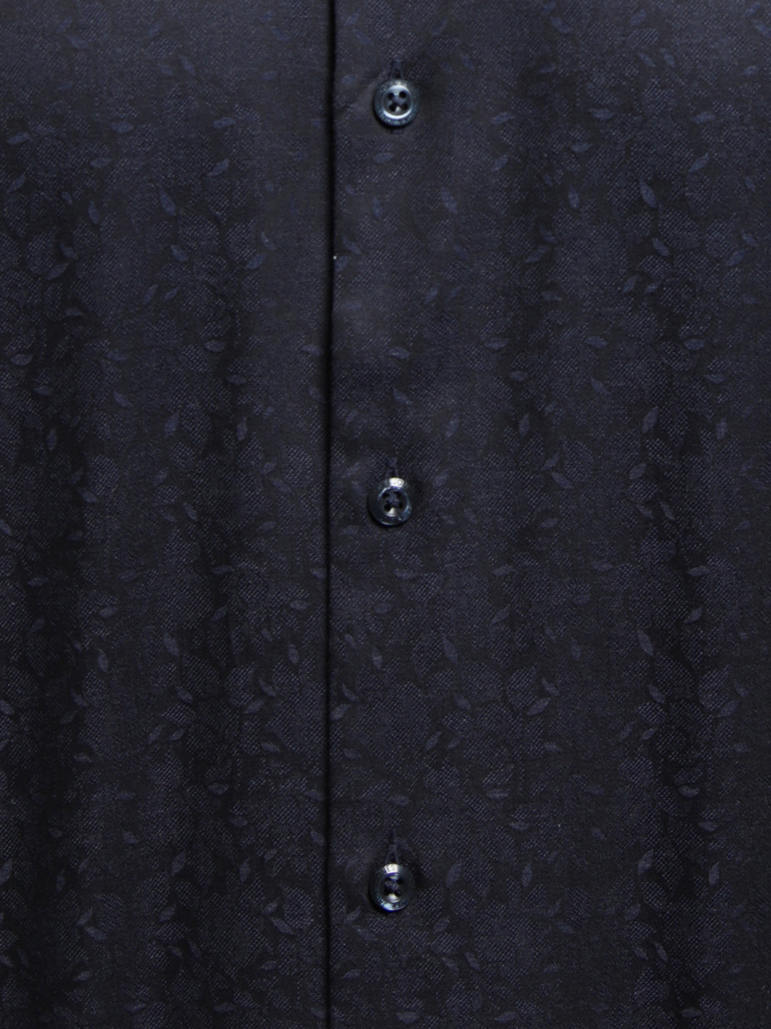 Men's Navy Blue Cotton Dobby Slim Fit Shirt