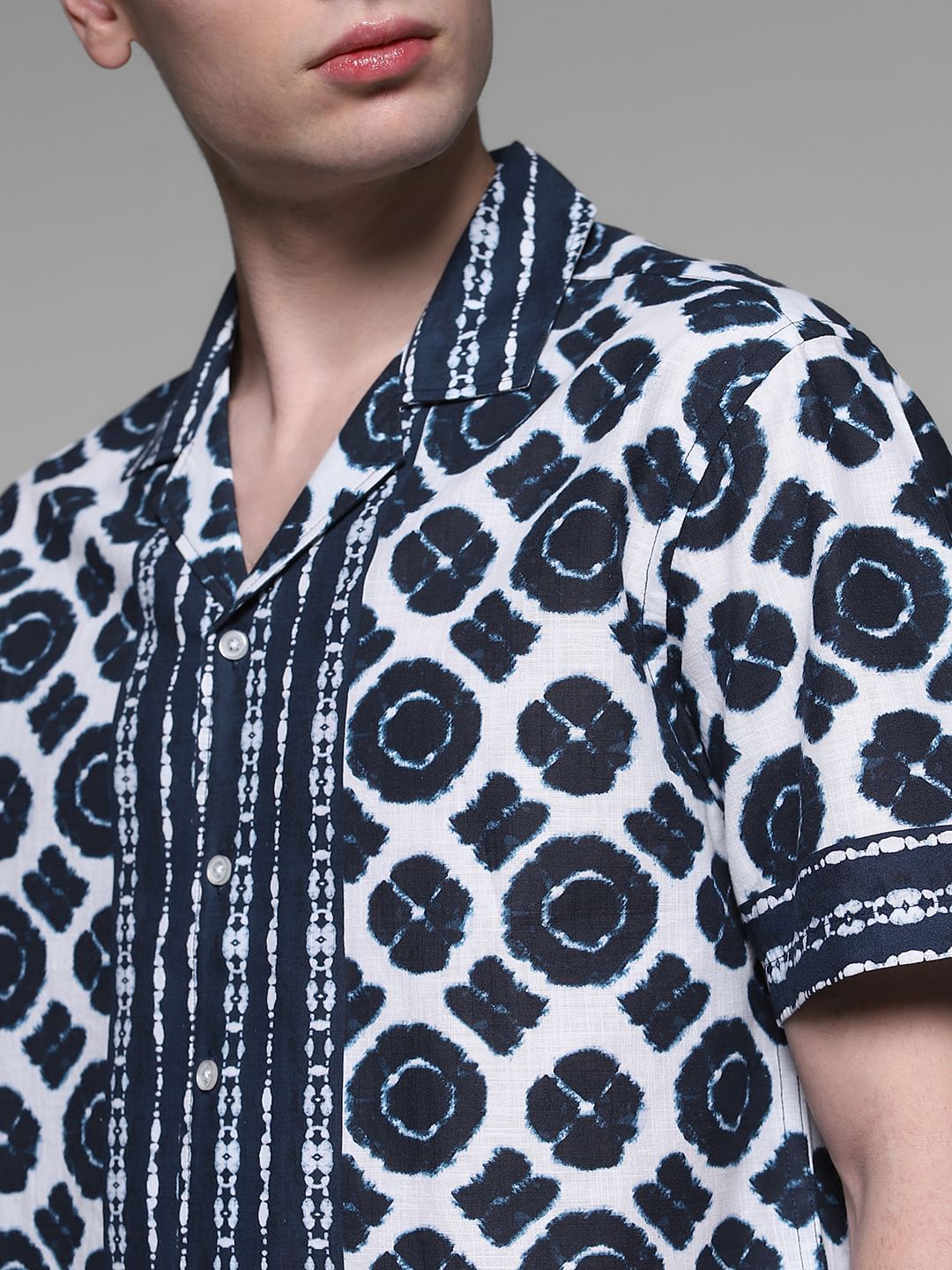 Blue Abstract Print Shirt