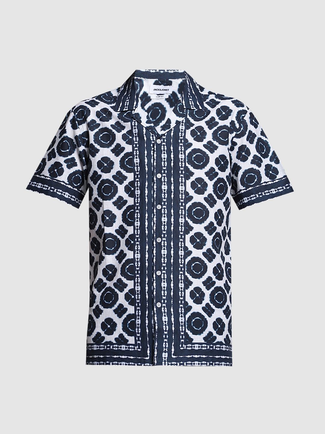 Blue Abstract Print Shirt