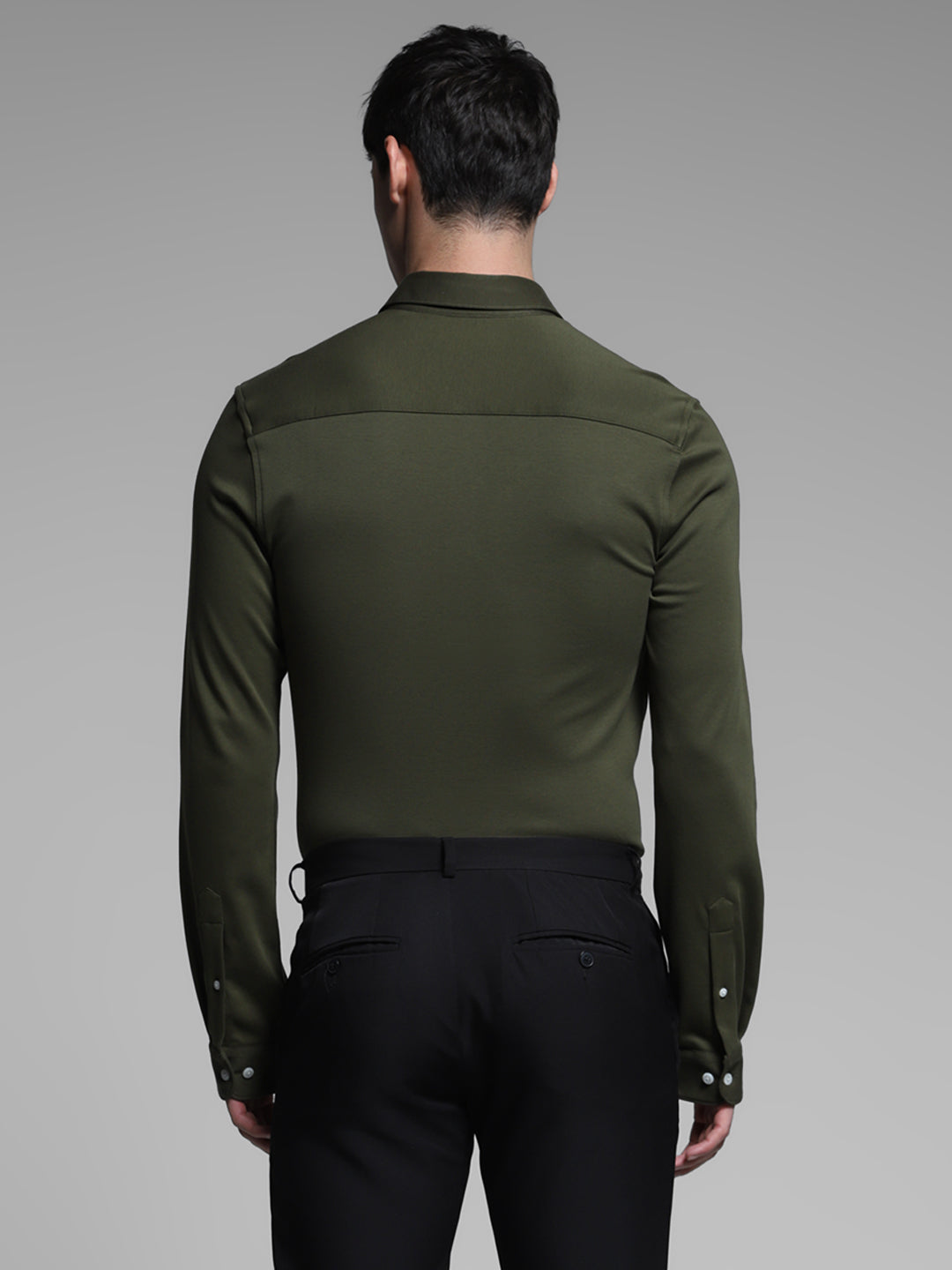 Green Cotton Knit Shirt