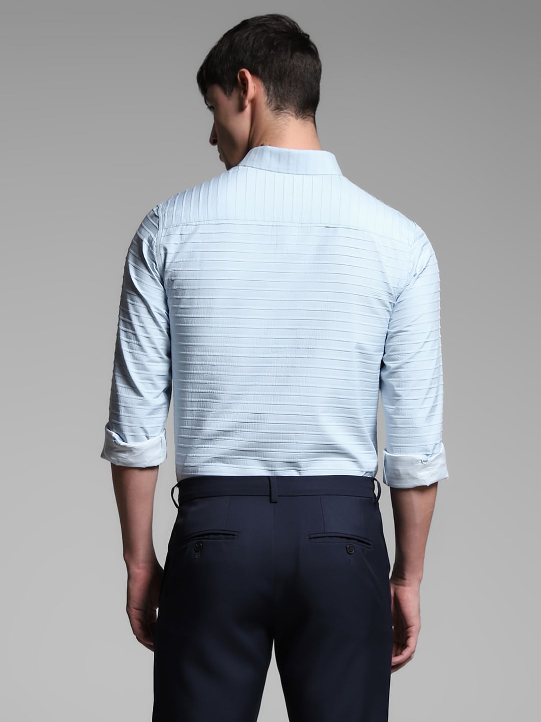 Light Blue Slim Fit Full Sleeves Shirt