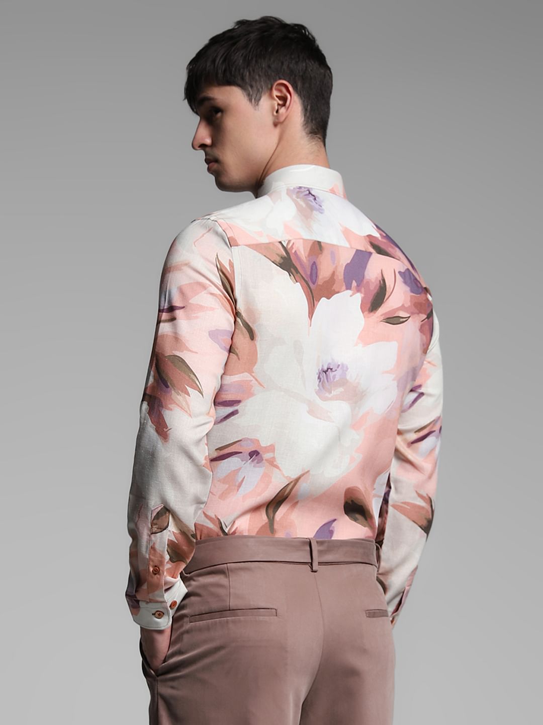 White Printed Cotton Shirt