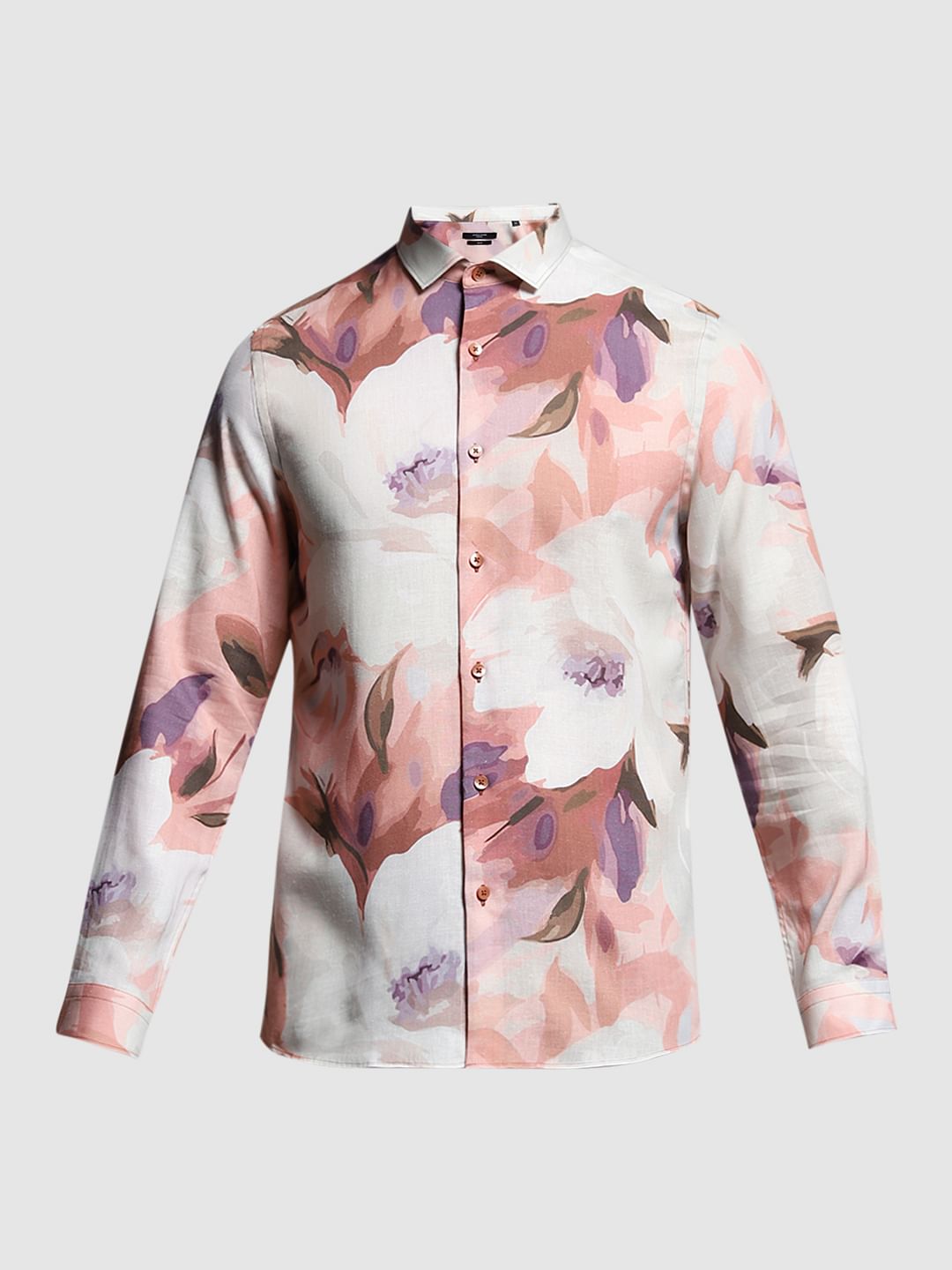 White Printed Cotton Shirt