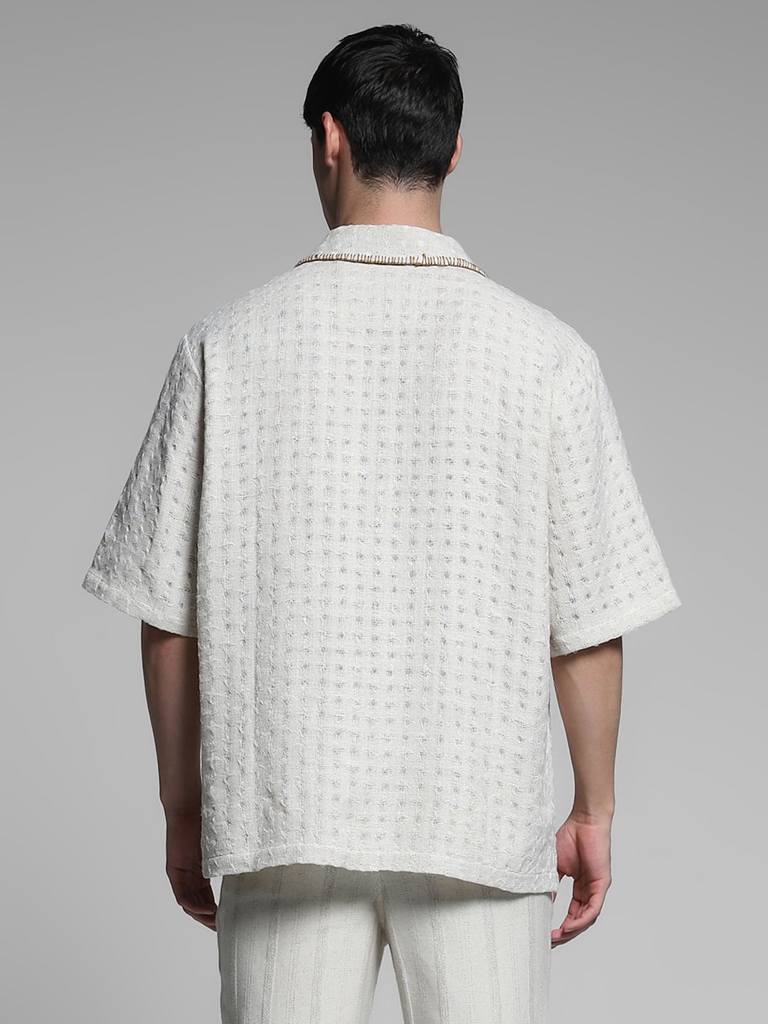 Off-White Dobby Co-ord Set Shirt