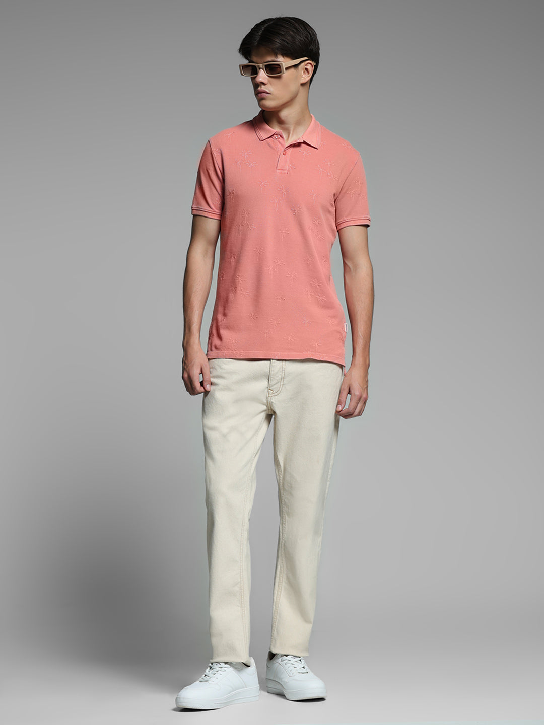 Shell Pink Embroidered Polo