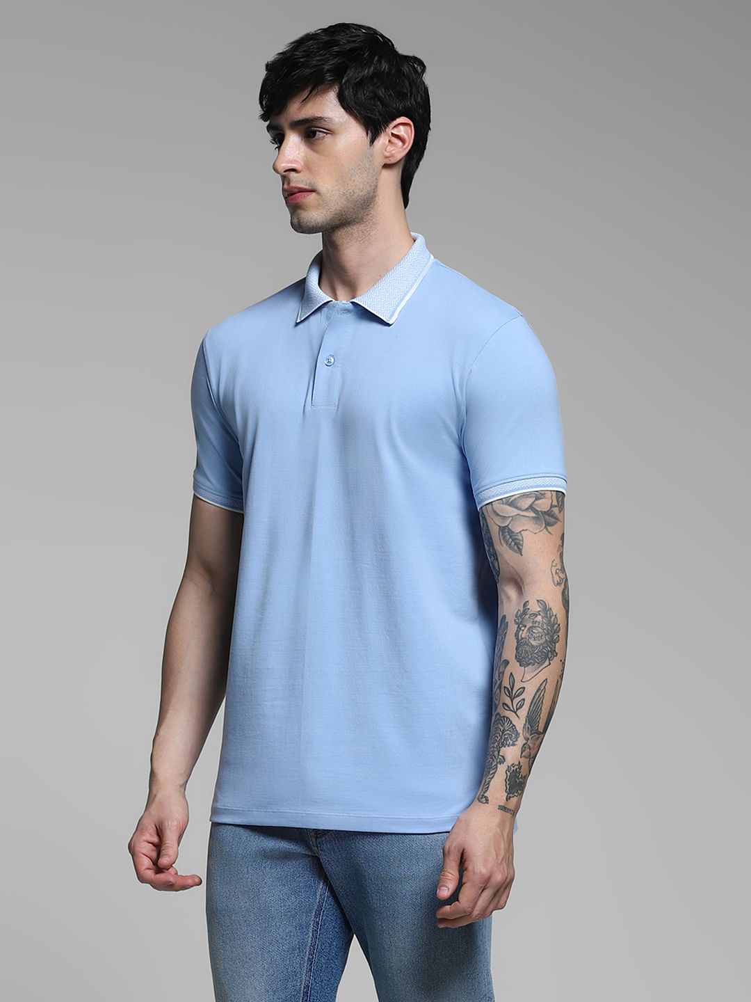 Light Blue Cotton Polo