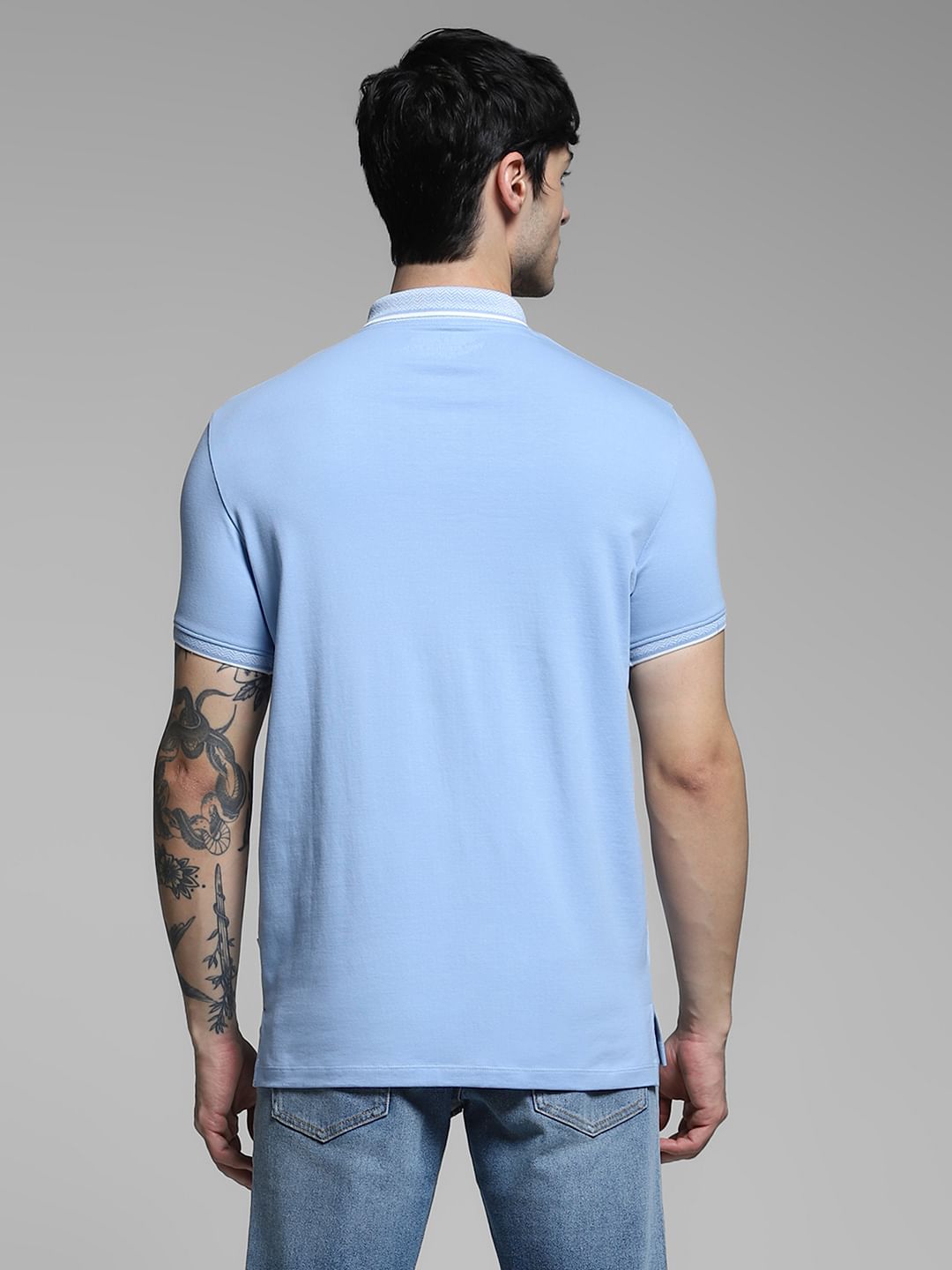 Light Blue Cotton Polo