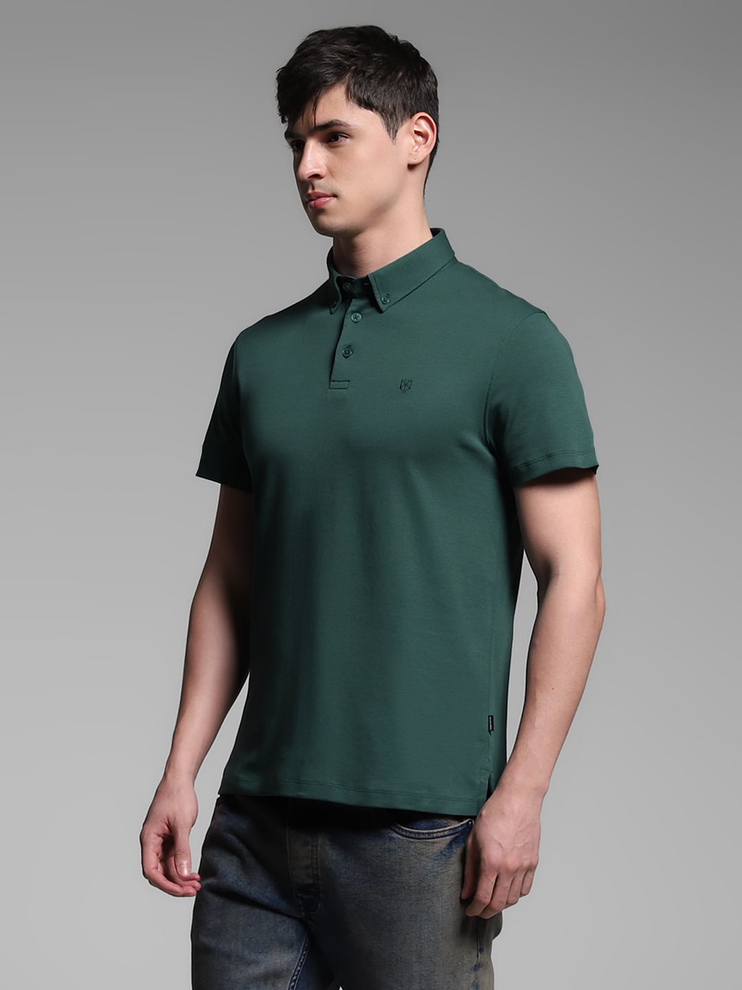 Dark Green Cotton Polo