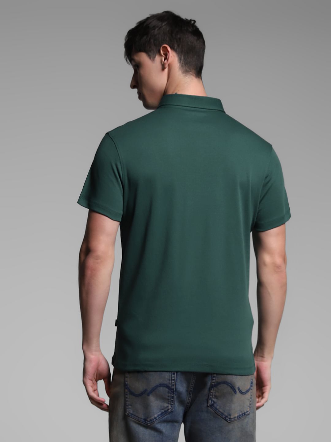 Dark Green Cotton Polo