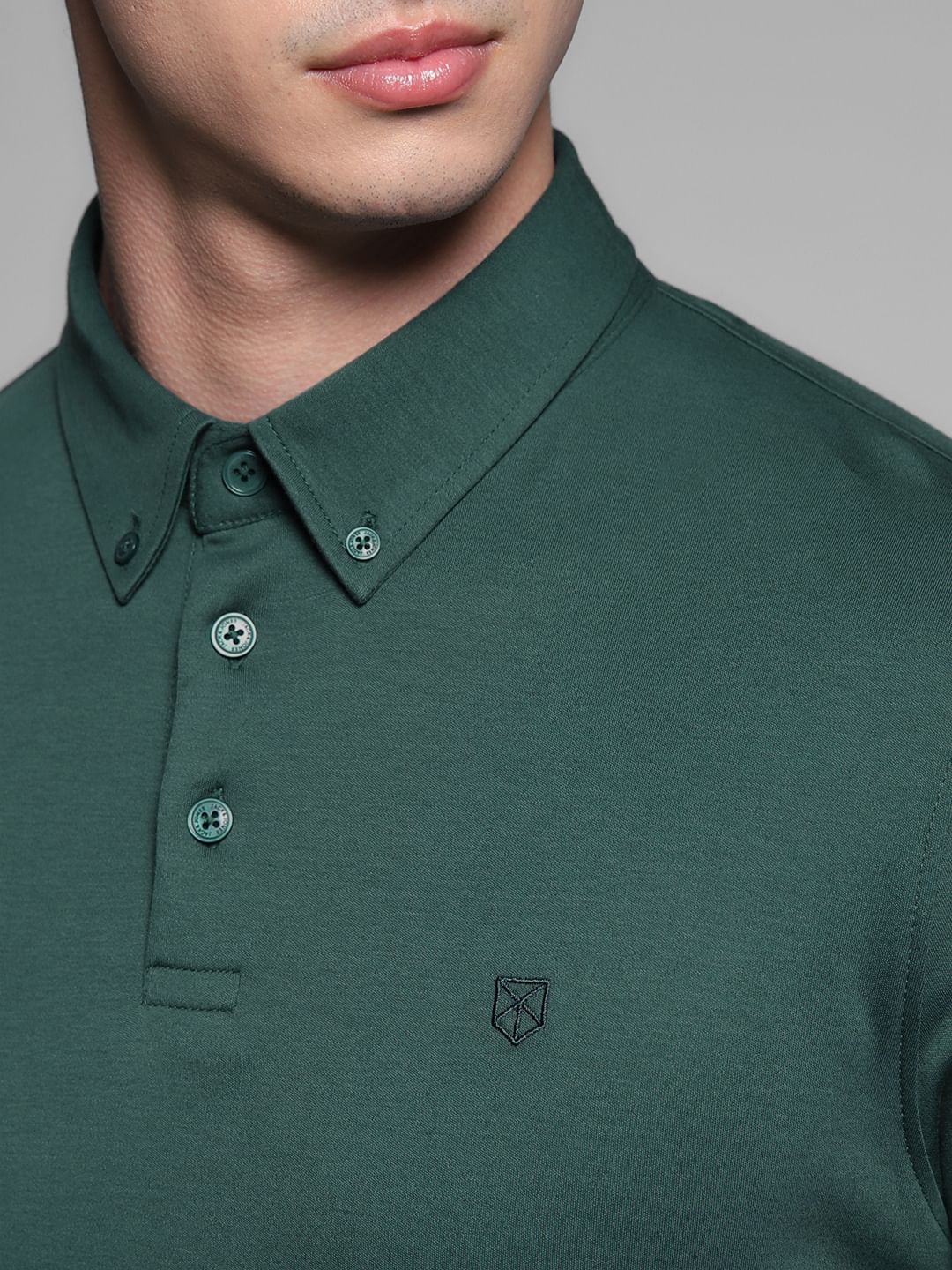 Dark Green Cotton Polo