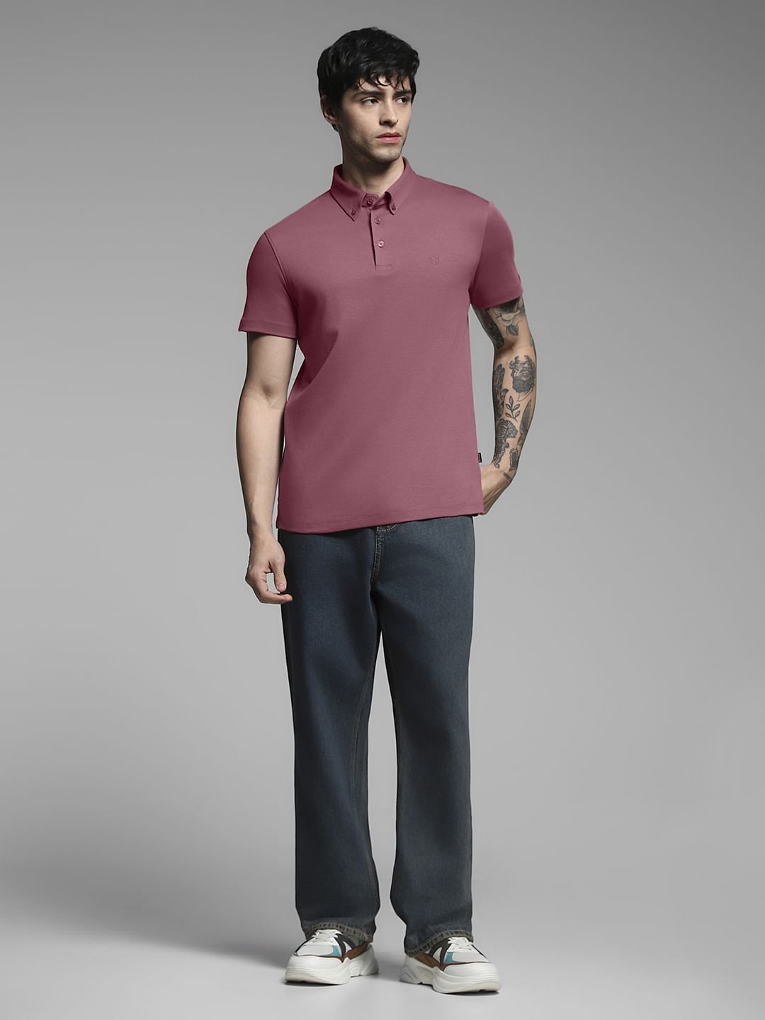 Dark Plum Cotton Polo