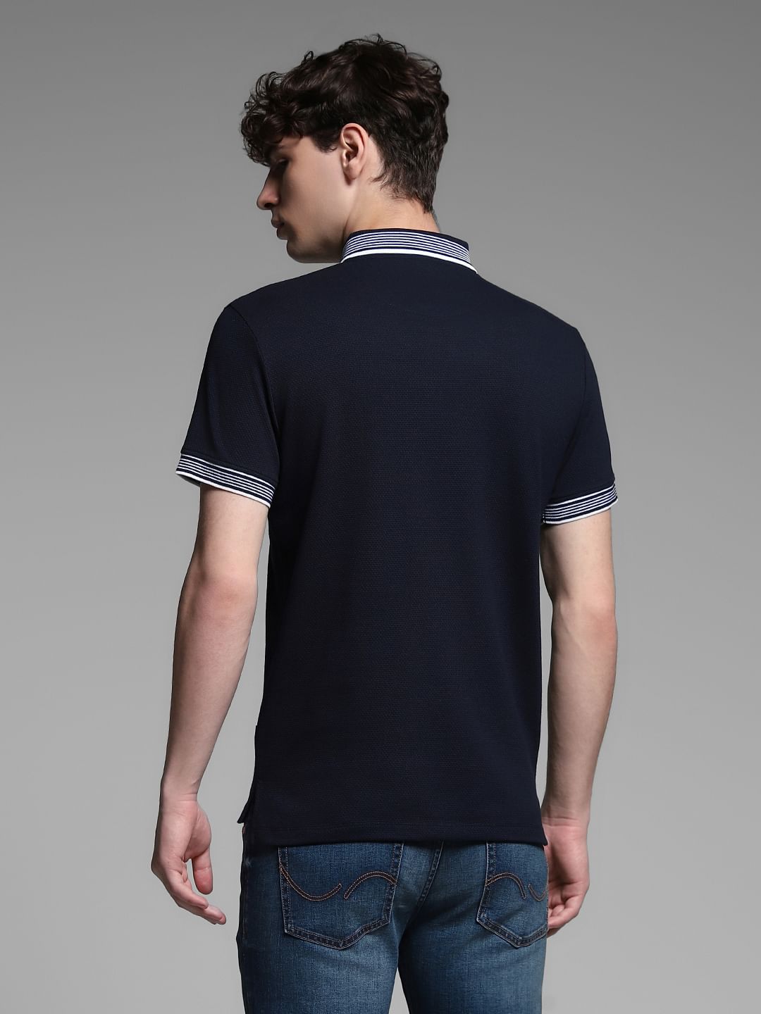 Dark Blue Cotton Polo