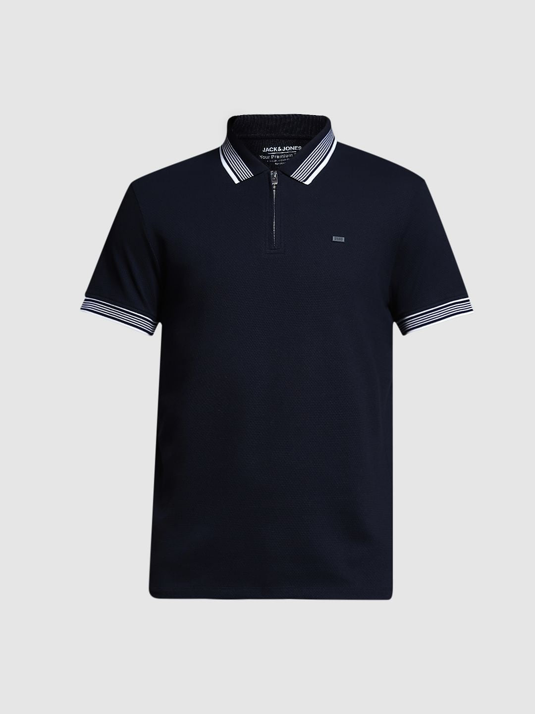 Dark Blue Cotton Polo