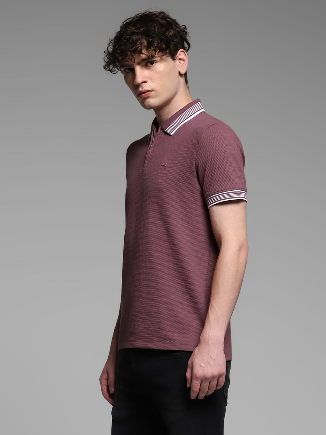 JACK&JONES Regular Fit Textured T-Shirts