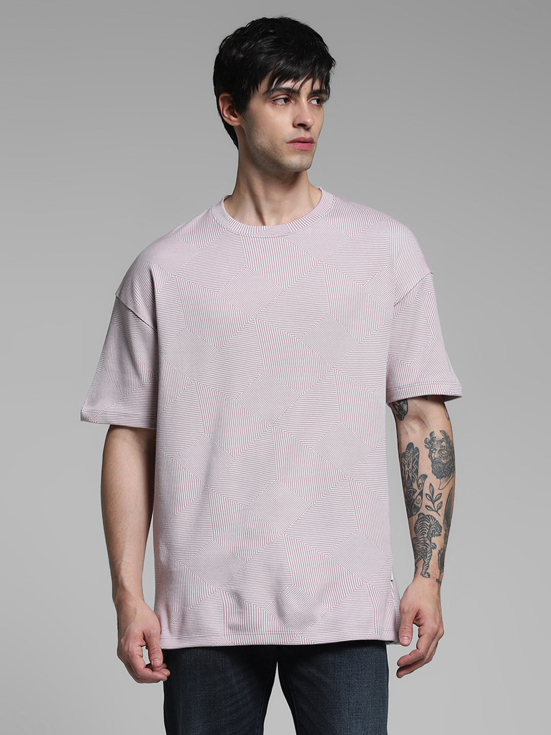 Lilac Crew Neck Oversized T-shirt