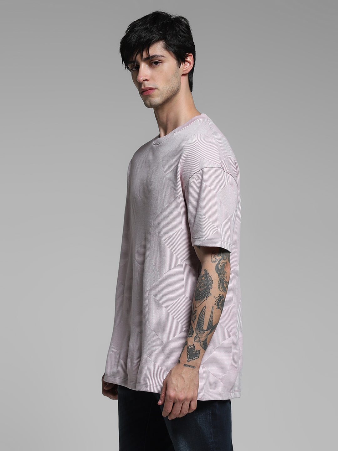 Lilac Crew Neck Oversized T-shirt