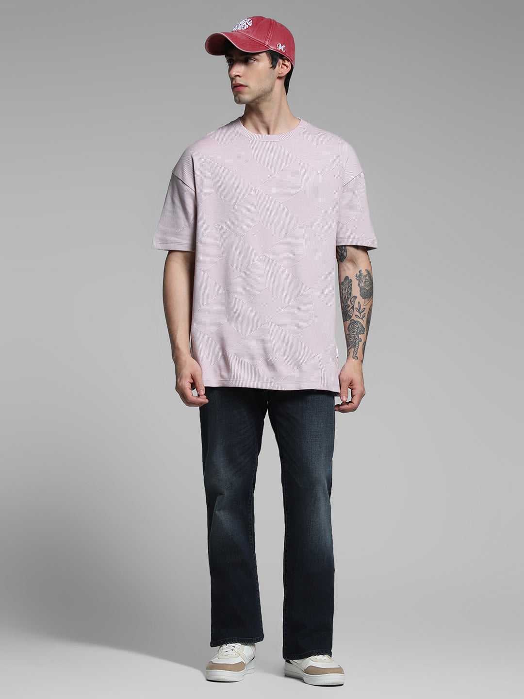 Lilac Crew Neck Oversized T-shirt