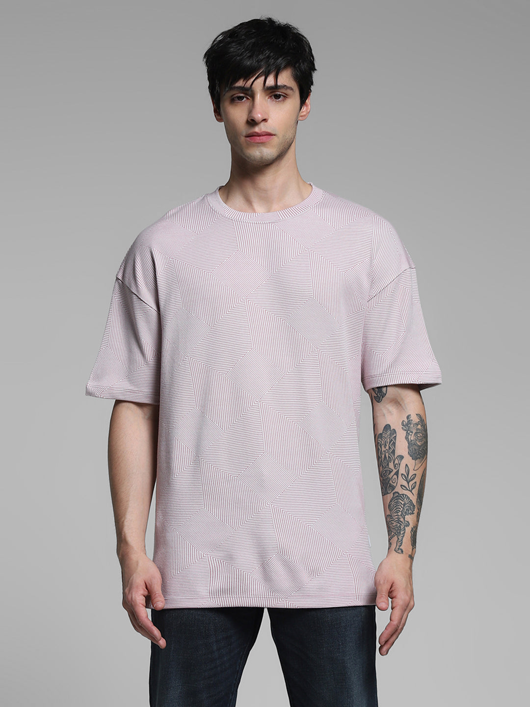 Lilac Crew Neck Oversized T-shirt