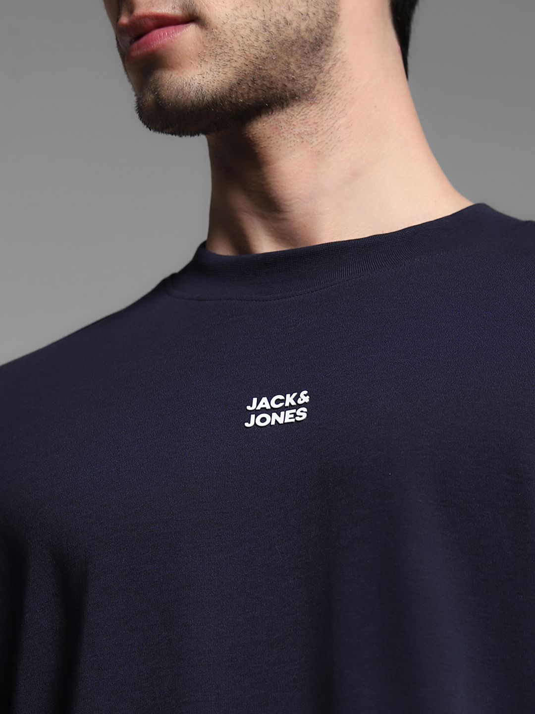 Blue Graphic Print Oversized T-shirt