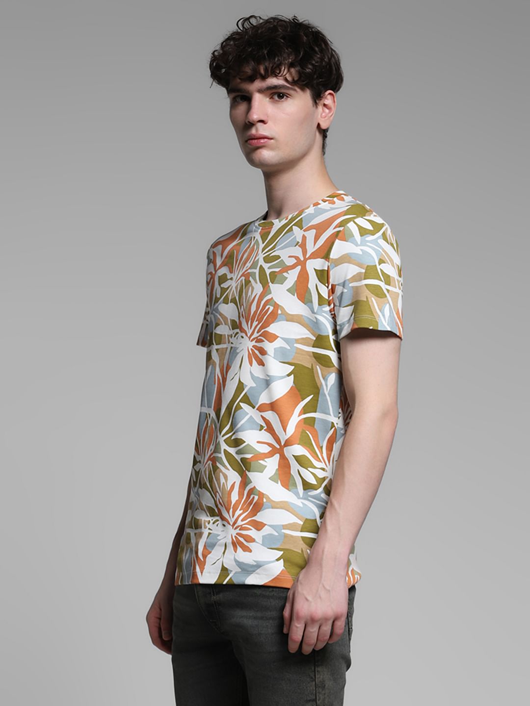 Multi-Colour Floral Print T-shirt