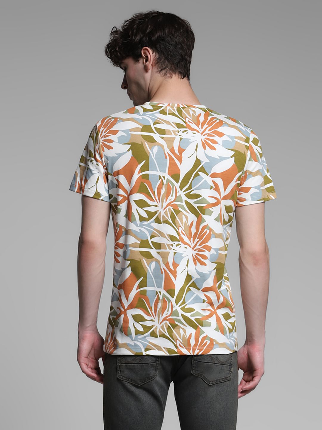 Multi-Colour Floral Print T-shirt